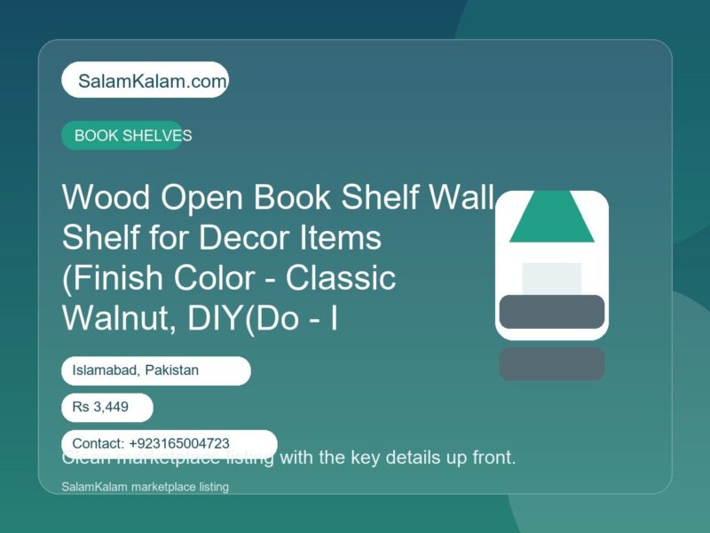 Wood Open Book Shelf Wall