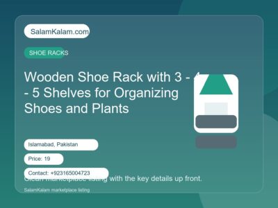 Wooden Shoe Rack with 3 - 4
